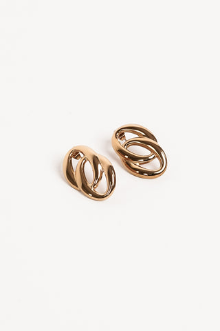 Earrings oval rings gold - Taylor