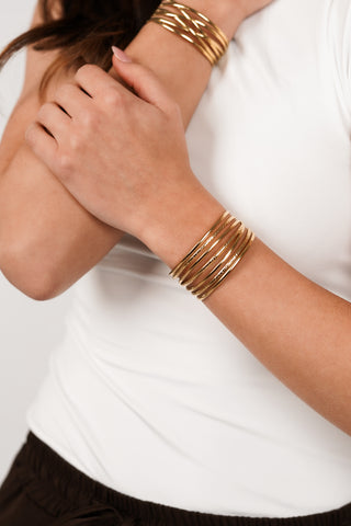 Bracelet gold lines - Mira