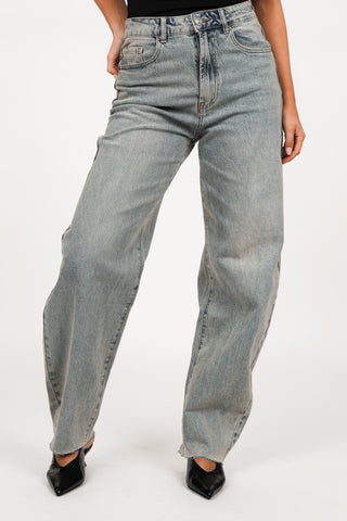 Balloon fit jeans acid wash blue - Renee