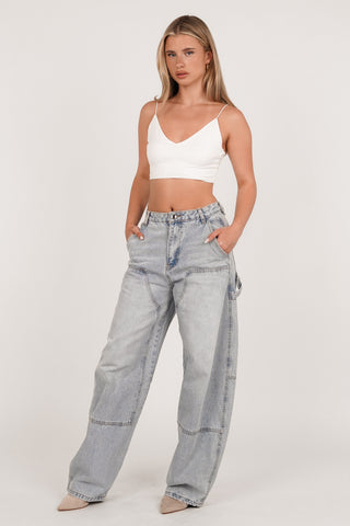 Ballon-Jeans mit Acid-Wash-Waschung - Deya