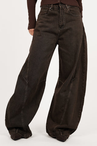 Balloon fit jeans brown - Zia