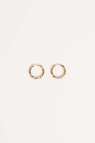 Basic earrings gold twisted - Blair