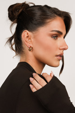 Basic gold earrings - Levi