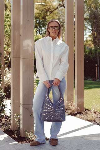 Women's fitted white blouse - Layla