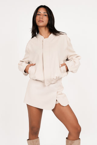 Zipped bomber jacket beige - Britney