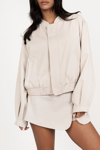 Zipped bomber jacket beige - Britney