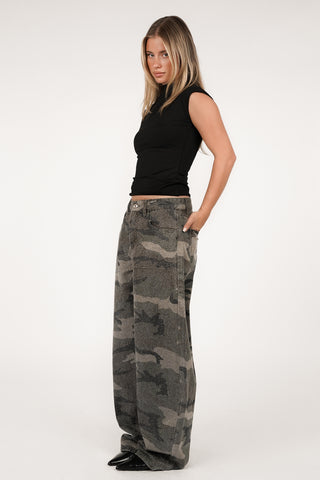 Camouflage jeans met strass - Aubrey