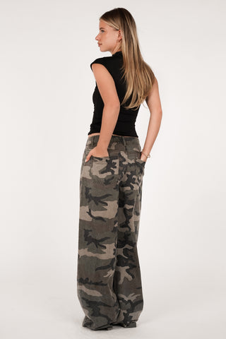 Camouflage jeans met strass - Aubrey