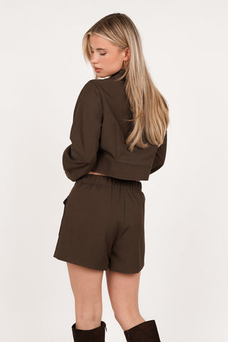 Cargo shorts high waisted cream - Jamilla