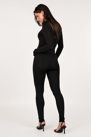 Catsuit fitted black - Movia