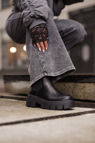 Chelsea boots with platform sole black - Noa