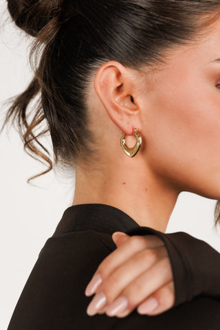 Chunky gold earrings - Perla