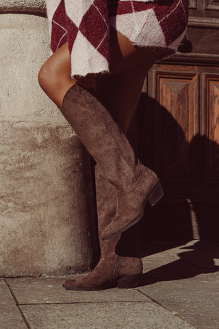 Cowboy boots suede brown - Naomi