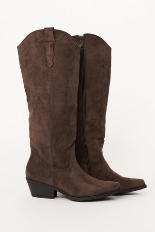 Cowboy boots suede brown - Naomi