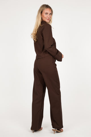Linnen broek dames bruin - Tate