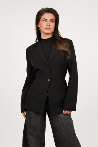 Fitted blazer black - Moon