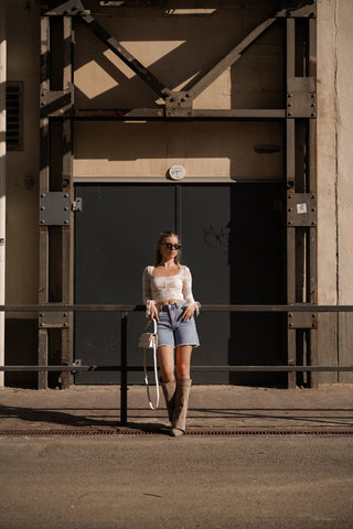 Denim shorts mid-waist blue - Macy
