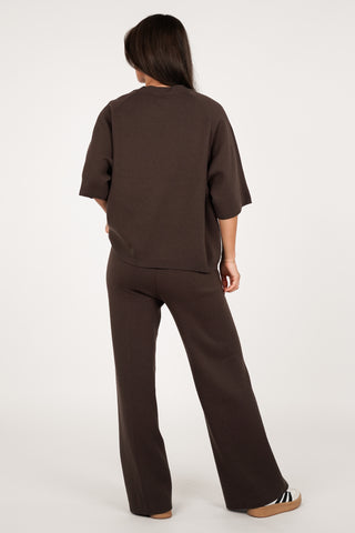 Loungewear set gebreid bruin - Harley