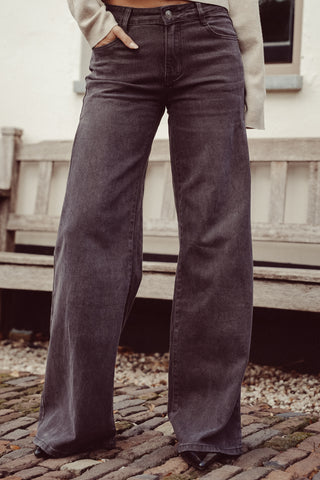 Tall Wide Leg Jeans Acid Wash Blau - Macy