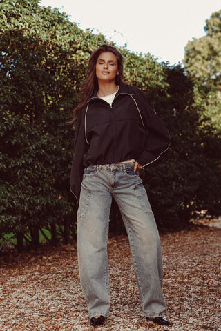 Barrel jeans with pockets blue - Xenna