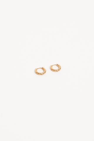 Small gold hoop earrings with mechanism - Diede