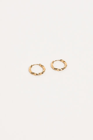 Basic earrings gold twisted - Blair