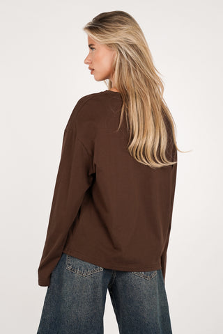 Long sleeve top bruin - Juno