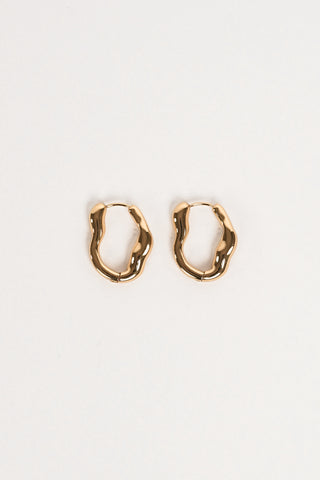 Organic Earrings Gold - Scarlet