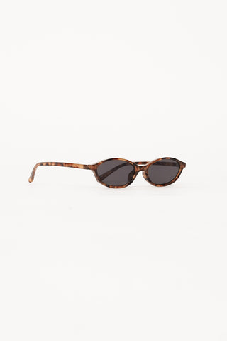 Cat-eye leopard print sunglasses brown - Elina