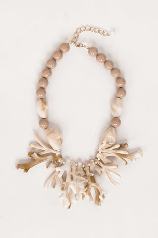 Ketting met koraal beige - Odina