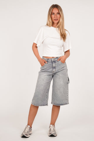 Denim jort dames licht blauw - Dallas