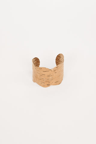 Bracelet gold textured wide - Riva