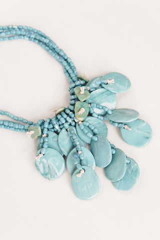 Statement ketting met bedels turquoise - Darby