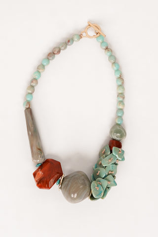 Statement ketting bedels turquoise - Hailey
