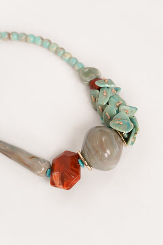 Statement ketting bedels turquoise - Hailey
