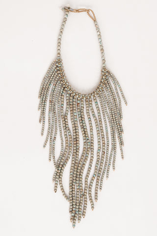 Lange kralen ketting turquoise - Kristy
