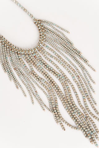 Lange kralen ketting turquoise - Kristy