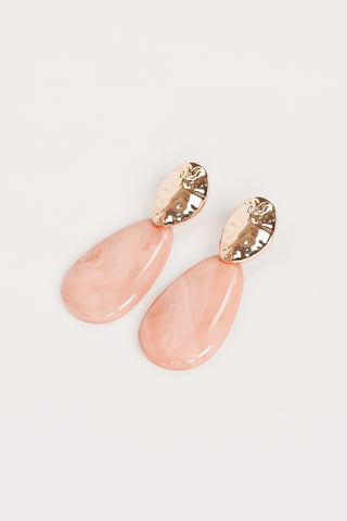 Ovale oorhangers roze - Olena