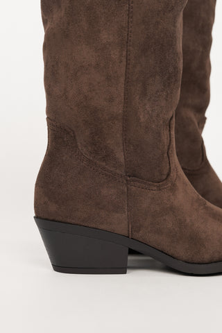 Cowboy boots suede brown - Naomi