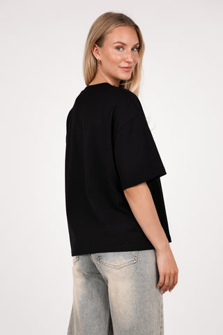 Oversized t-shirt dames zwart - Marlow