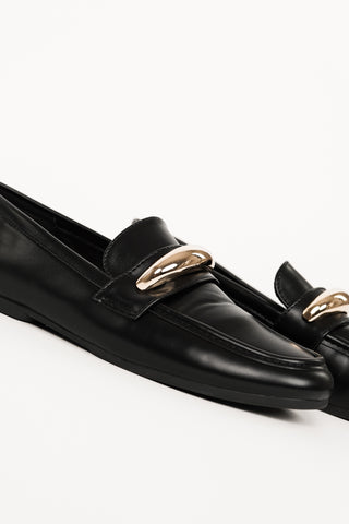 Loafers with gold detail black - Marni