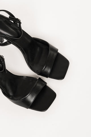 Women's open-toe heels black - Honey