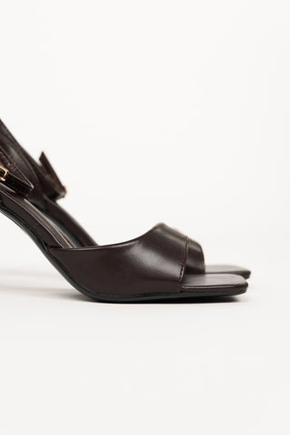 Women's Open Toe Heels Brown - Honey