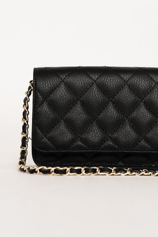 Leather crossbody bag black - Lyla
