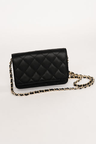 Leather crossbody bag black - Lyla