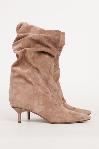 Dames laarzen suede beige - Carlijn