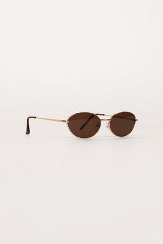 Sunglasses oval narrow brown - Yara