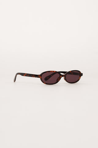 Narrow sunglasses tortoise brown - Logan