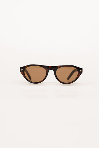 Zonnebril retro tortoise bruin - Derya