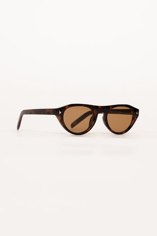 Zonnebril retro tortoise bruin - Derya